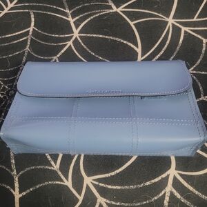 Estee Lauder Blue Leather Makeup Bag